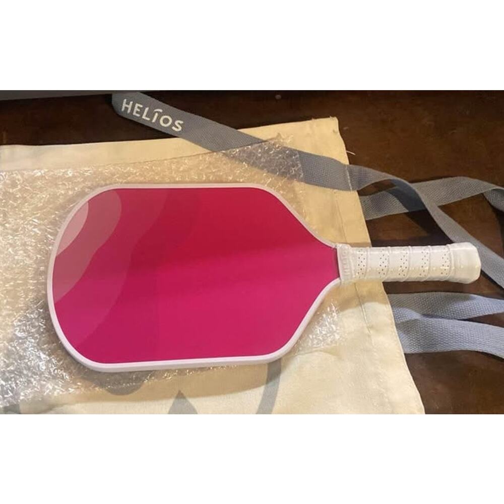 NEW Helios Pickleball Racket Pink w/ canvas carrying bag